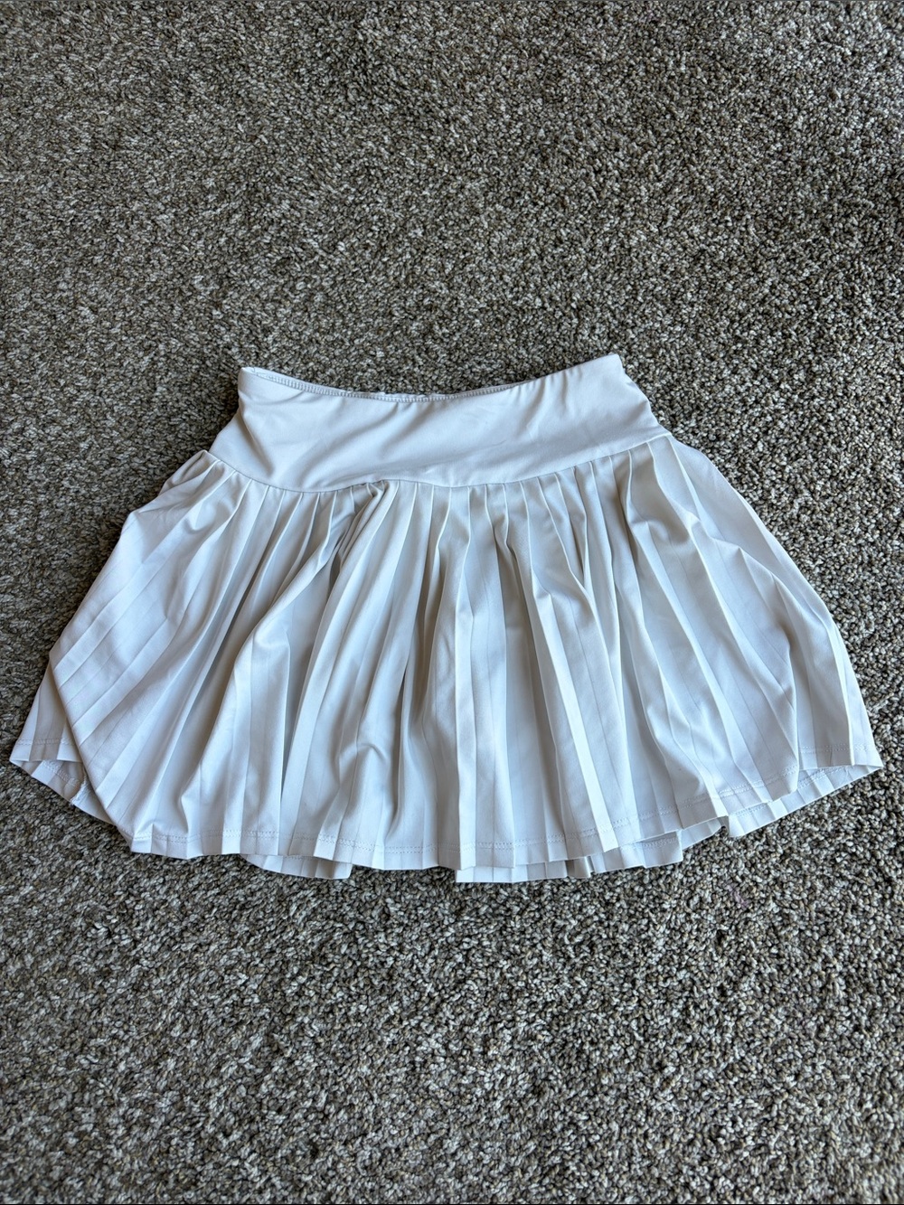 art class White Pleated Circle Skirt